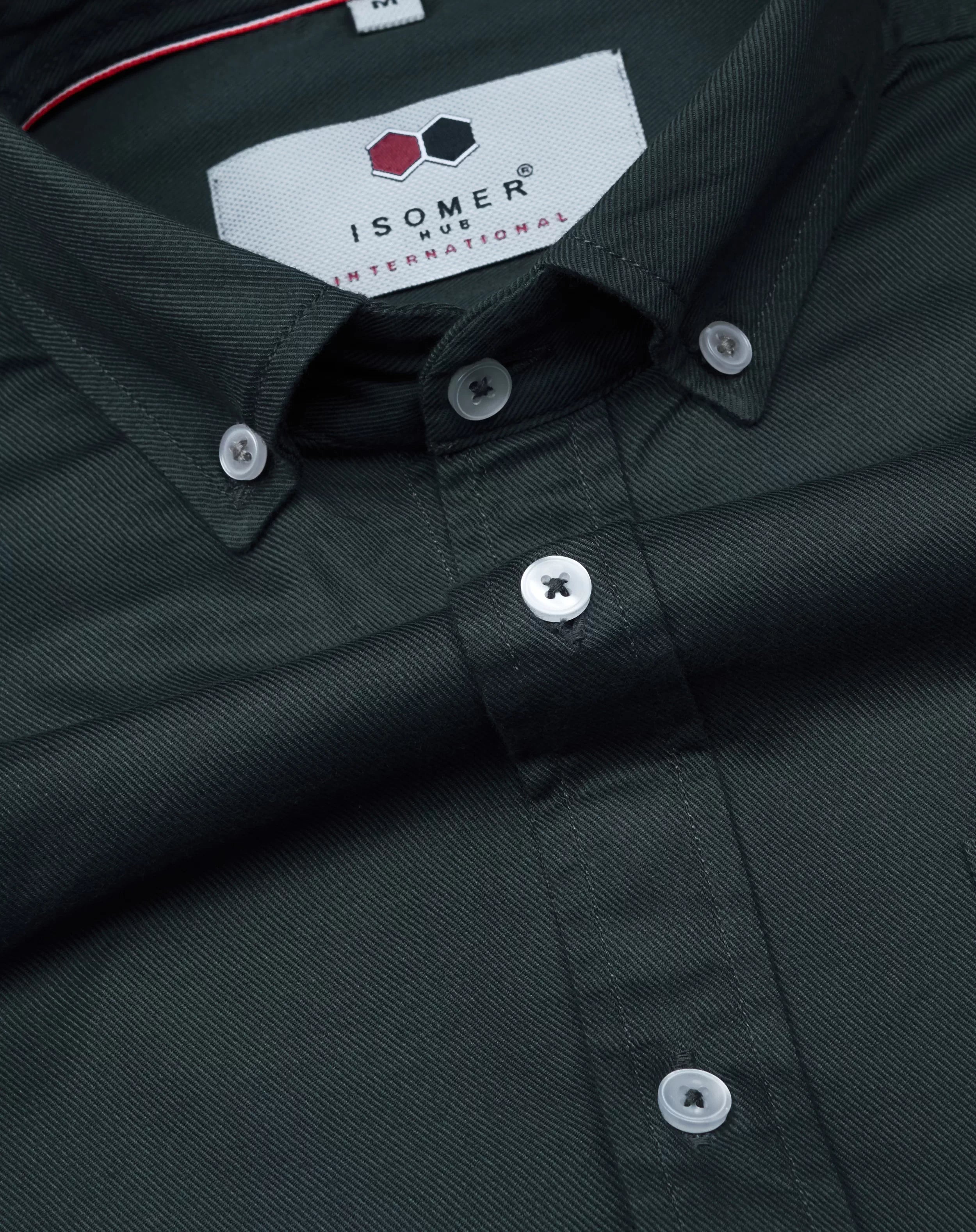 dark grey twill cotton stuff premium cotton button down men shirt
