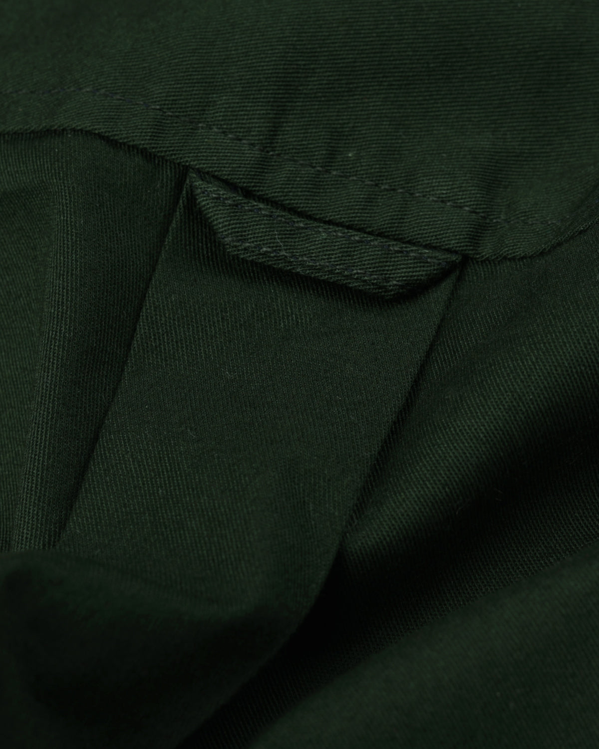 Dark Green Twill Cotton Stuff Premium Cotton Button Down Men Shirt