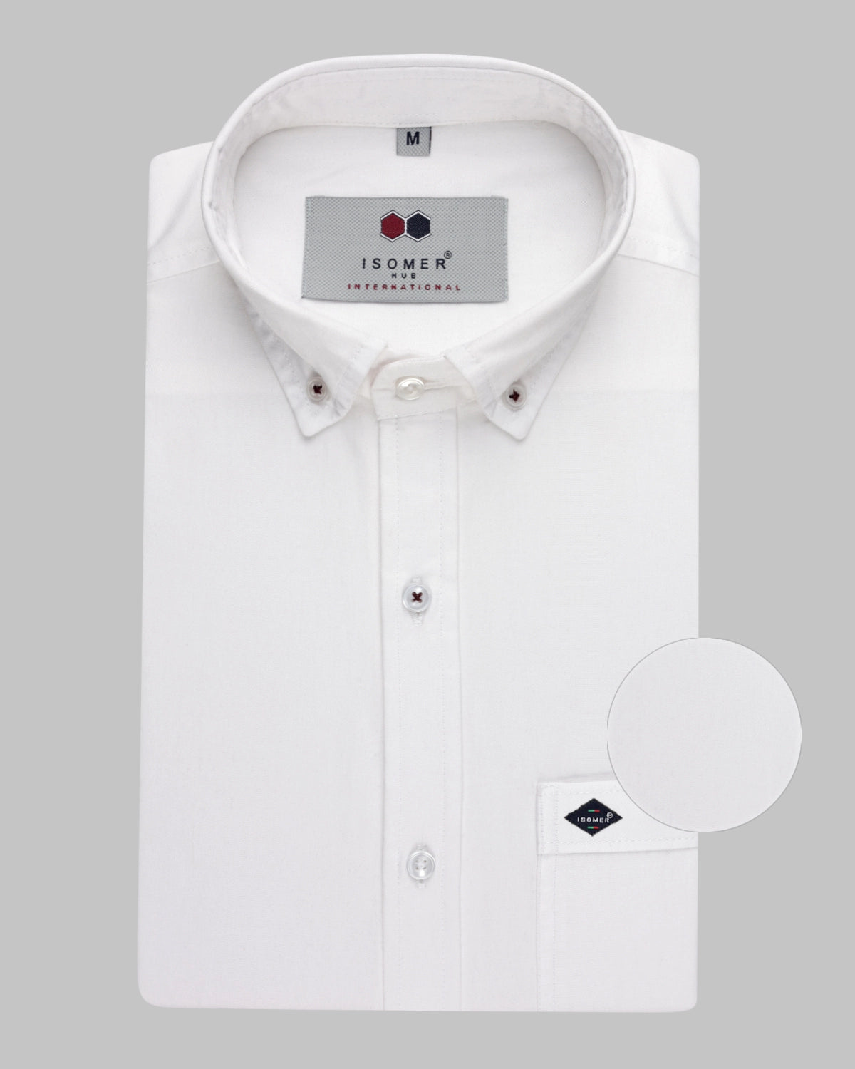 pure white twill cotton stuff premium cotton button down men shirt